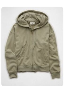American Eagle Fleece Zip Up Hoodie Size XS